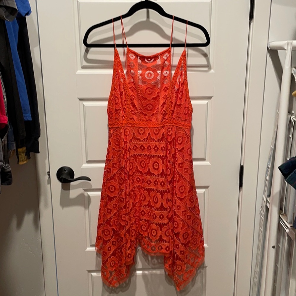 Free People Orange Lace dress